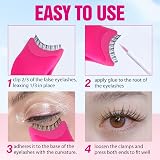 JIMIRE Eyelashes Applicator Clip Lashes Tool Beginners Easy to Apply Plum view 4