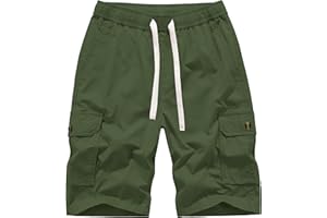 VtuAOL Women's Cargo Shorts Elastic Waist Comfy Cotton Loose Fit Shorts