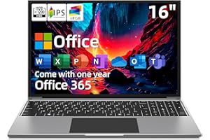 jumper Laptop, 16 Inch FHD IPS 16:10 Screen，Intel Celeron Quad Core CPU, 4GB LPDDR4 RAM 128GB Storage, Laptops Computer with 