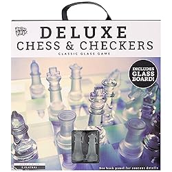 Glass Chess and Checkers Set - Premium Glass Game