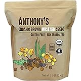 Anthony's Organic Brown Mustard Seeds, 3 lb, Gluten Free, Non GMO, Keto Friendly