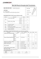 Chanzon BD135 TO-126 NPN Power Bipolar Junction