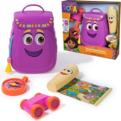 l'Esploratrice, Zainetto con Accessori per l'Esplorazione‚ Mappa, Binocolo e Bussola Giocattolo, Giocattoli per Bambine e Bambini, 3+ Anni