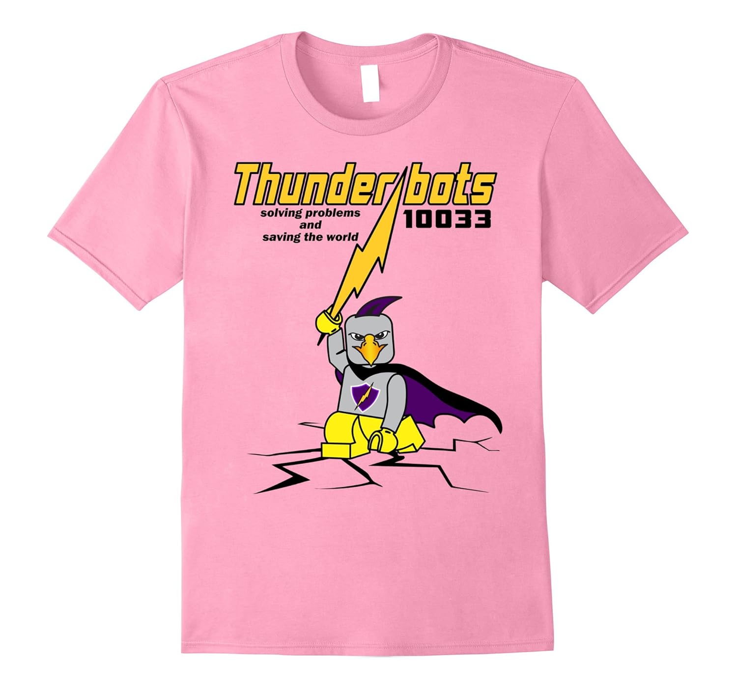 Thunderbots 2017 Team T-Shirt-Rose