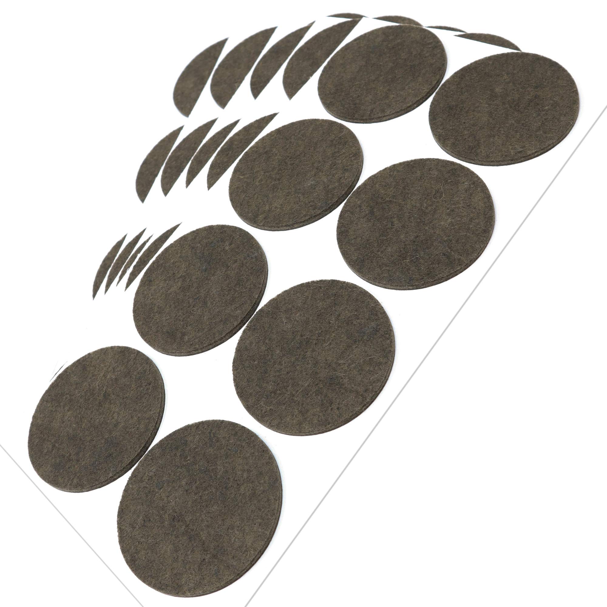 Adsamm FP-35-SA-BR-60-8-5 FP-35-SA-BR-60-8 40 x Felt Pads Diameter 60 mm Brown