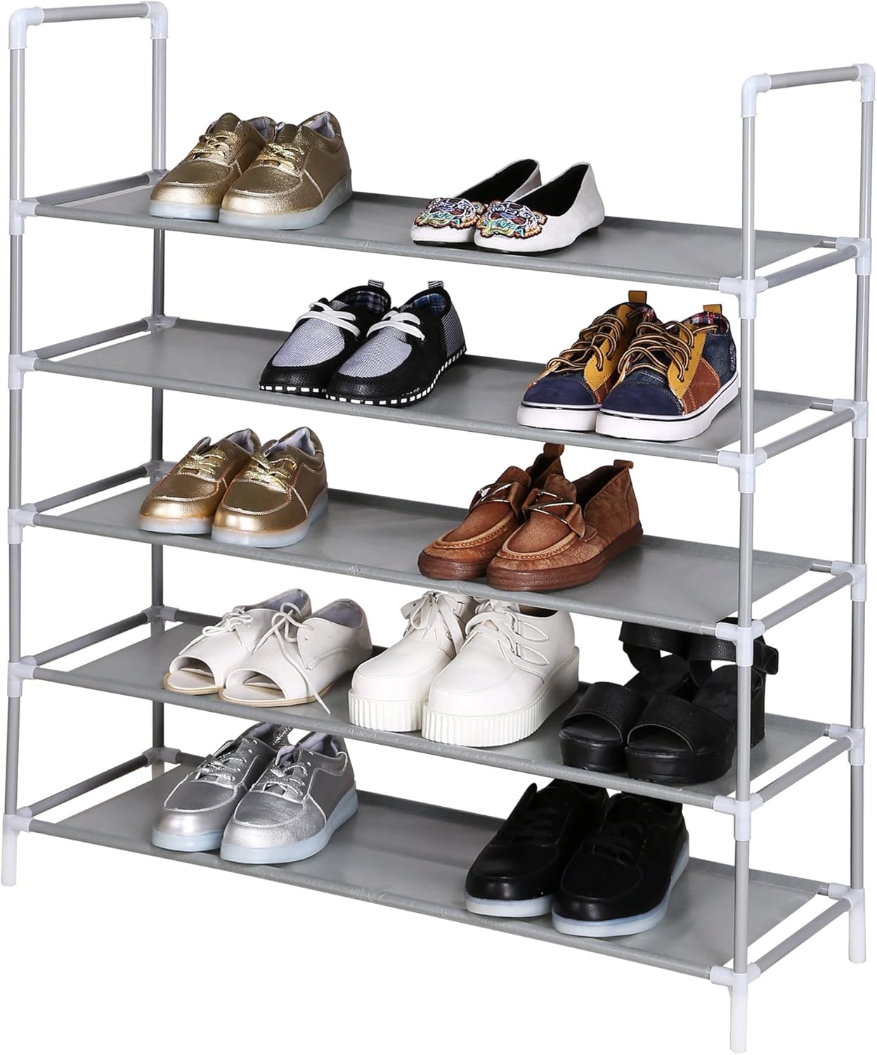 5 Tiers Shoe Rack Easy Assembled Nonwoven Fabric Shoe Tower Stand