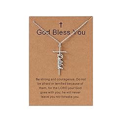 Lcherry Delilah Name Cross Necklace Personalized