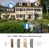 SECRUI Wireless Doorbell 1000 Feet Waterproof Plug In 58 Chimes 5 Volume view 4