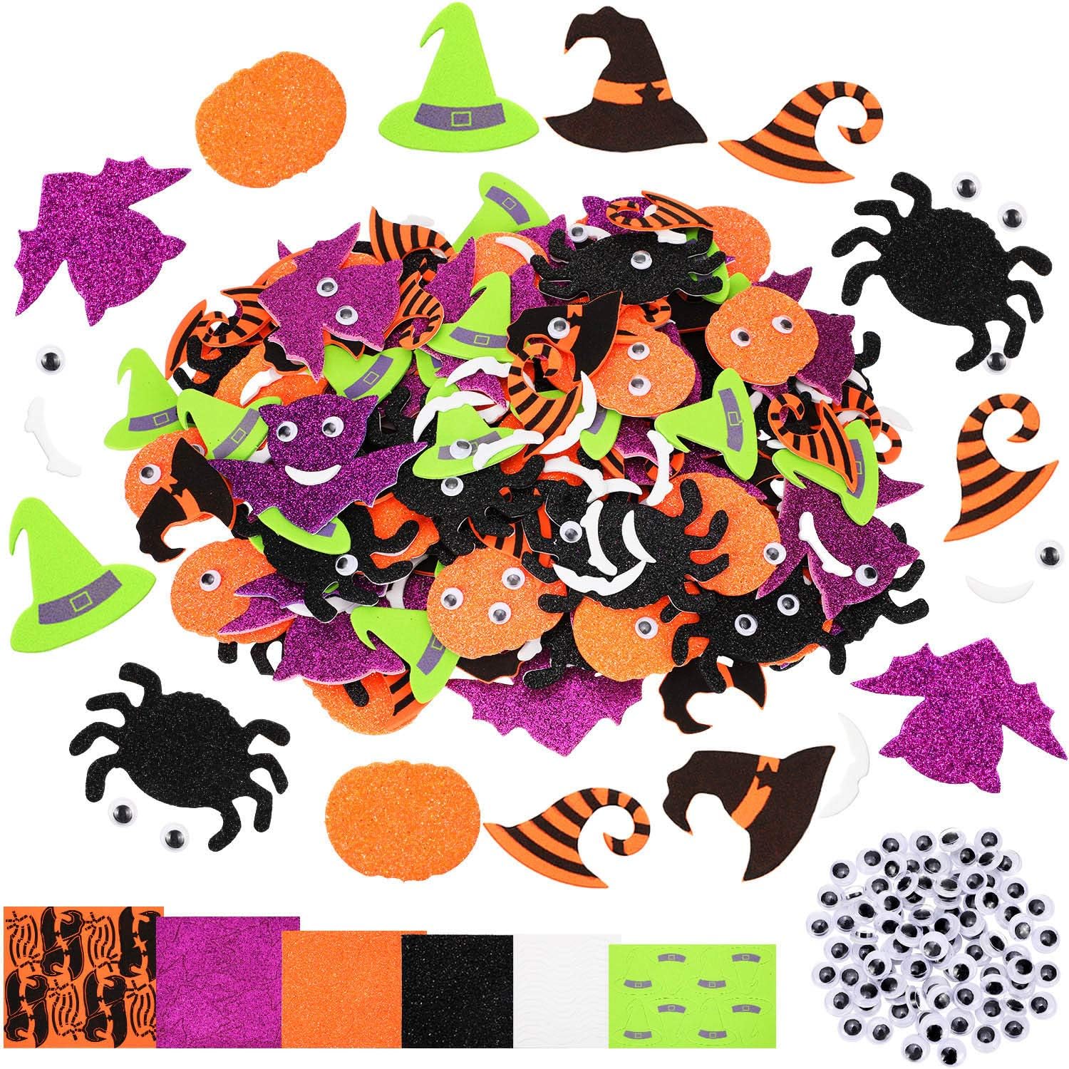 244 Pieces Halloween Foam Craft Stickers Self Adhesive Foam