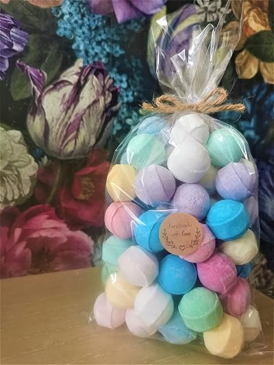 Bath Bubble and Beyond 60 Mini Bath Bombs Assorted Scented Vegan Gift Wrapped