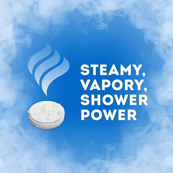 VICKS VAPOSHOWER, SHOWER TABLET, SHOWER BOMB, AROMATHERAPY VAPORS, EUCAPLYTUS & MENTHOL, SOOTHING NON-MEDICATED VAPOR STEAM, 5CT