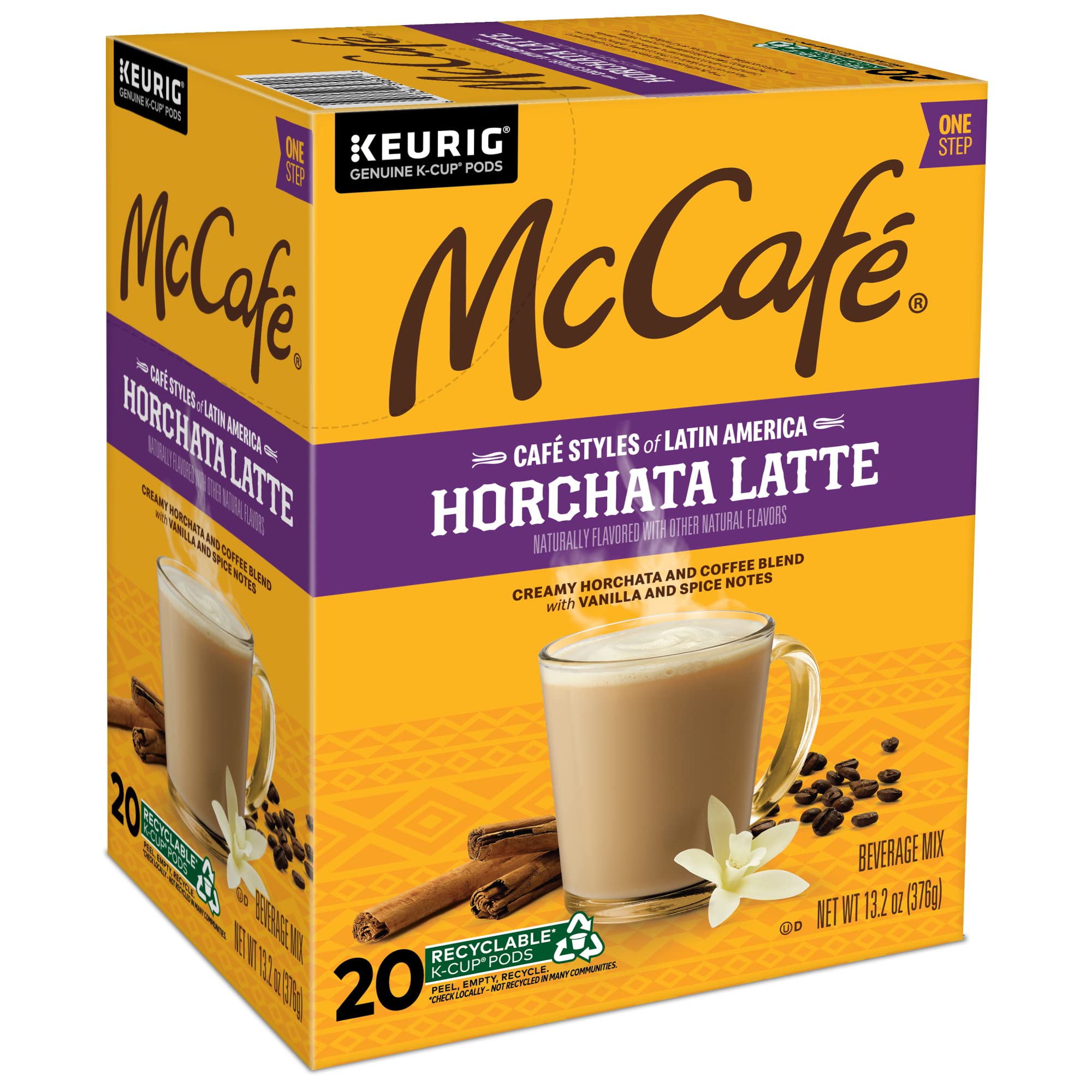 McCafe Cafe Styles of Latin America Horchata Latte, Keurig Single Serve