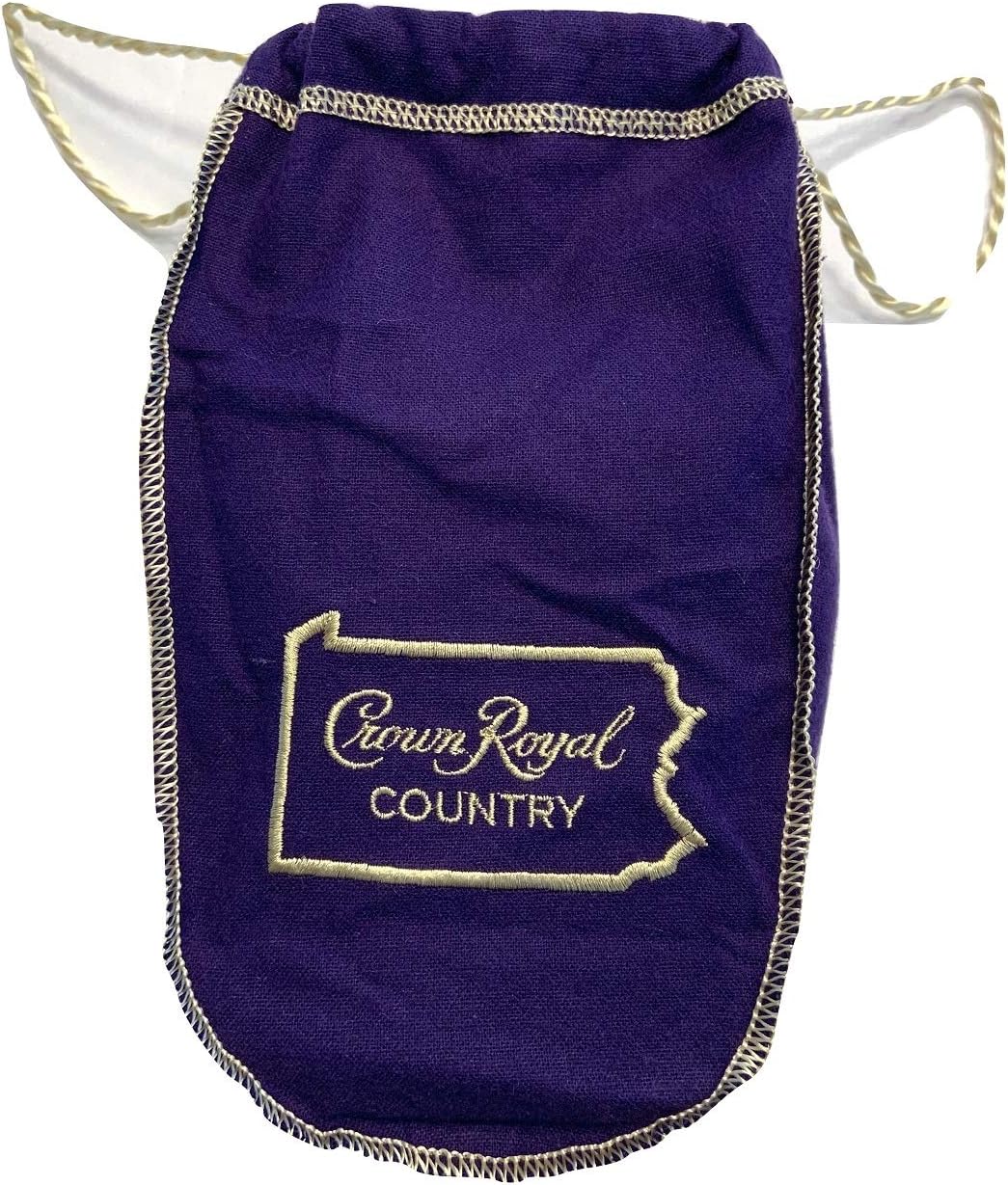 Limited Edition Country Pennsylvania State Crown Royal Bag with Gold Drawstring