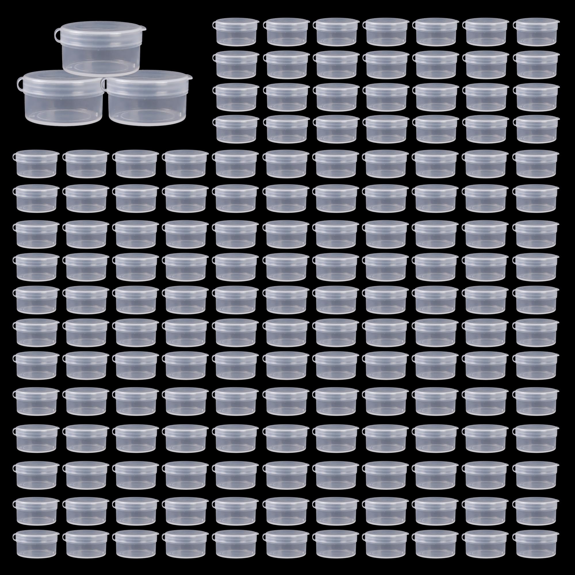 ZFYOUNG 150pcs plastic cosmetic jar 7g/7ml clear