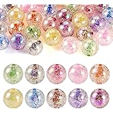 Craftdady 30Pcs 20mm Acrylic Crackle Bubblegum Beads AB Color Focal Beads Round Ball Chunky Bubble Spacer Beads for Pens Crafts DIY Jewelry Making Supplies