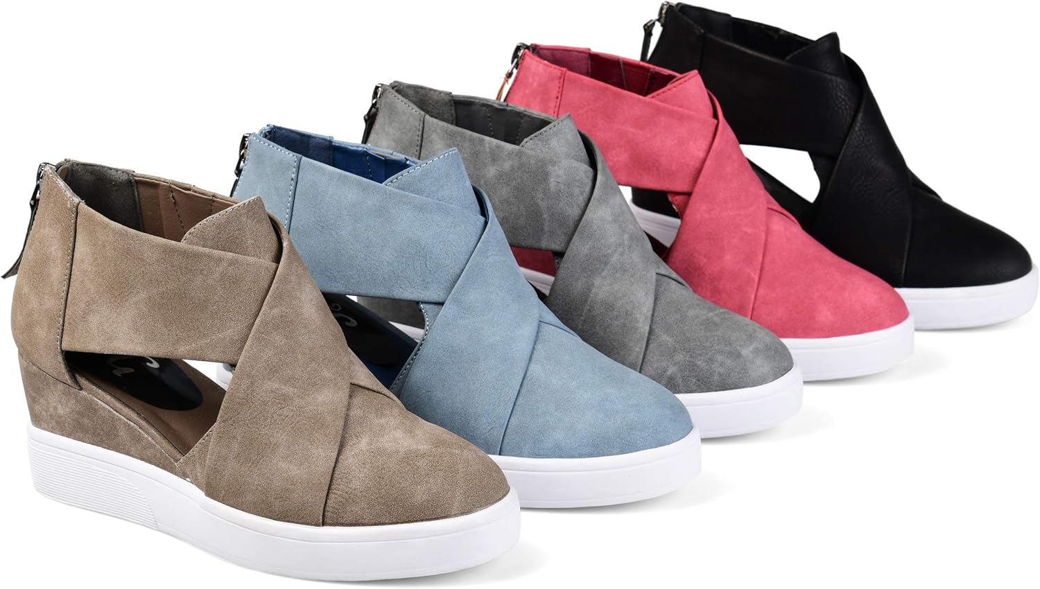 criss cross sneaker wedge