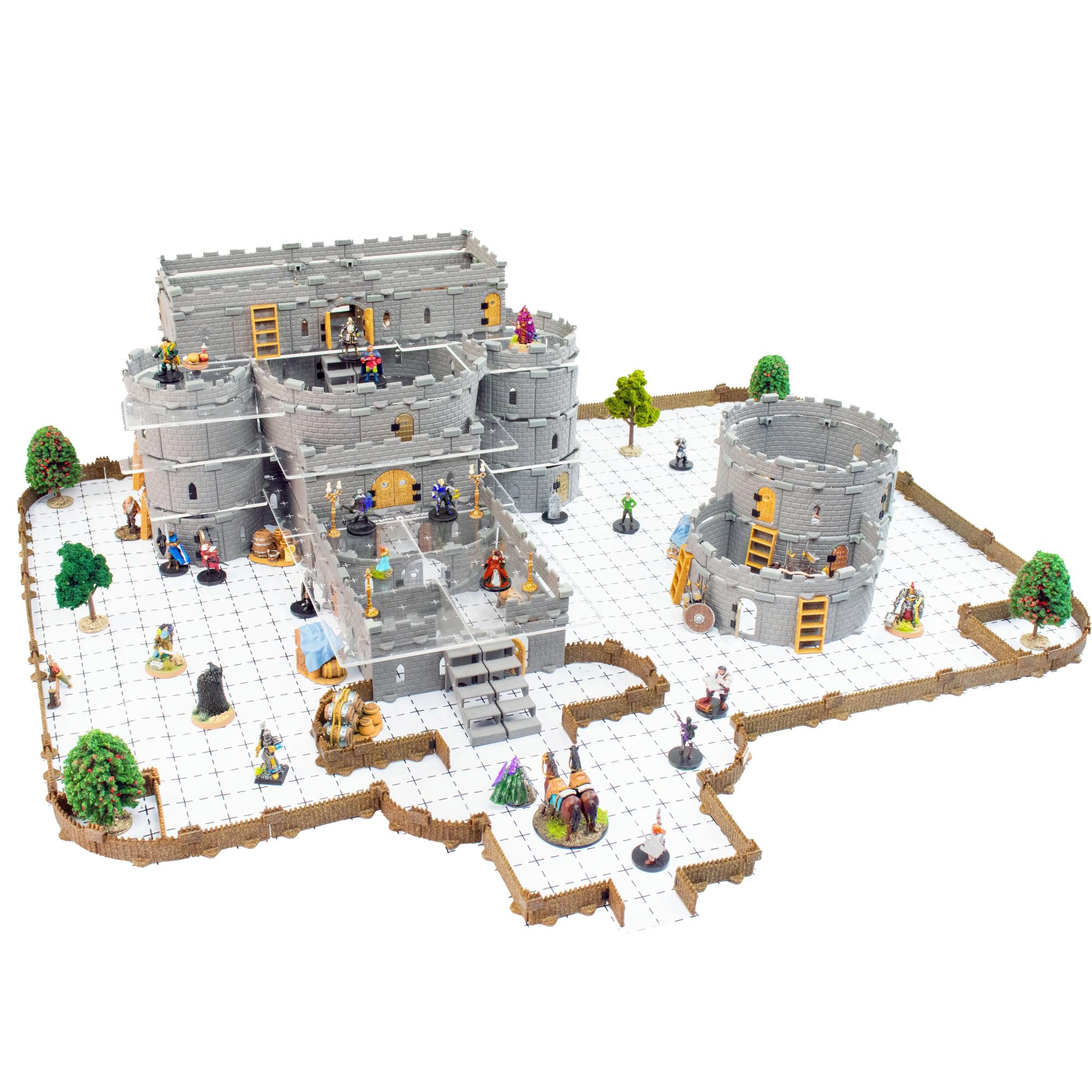 Dirt Cheap Dungeons Modular Castle System - Regent Set TT RPG Terrain Building for Dungeons & Dragons, Pathfinder, War Gaming, and More!