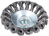 AB Tools 4 Pack Twist Knot Wire Brush Wheel 115mm M14 for Angle Grinder TE242 view 2