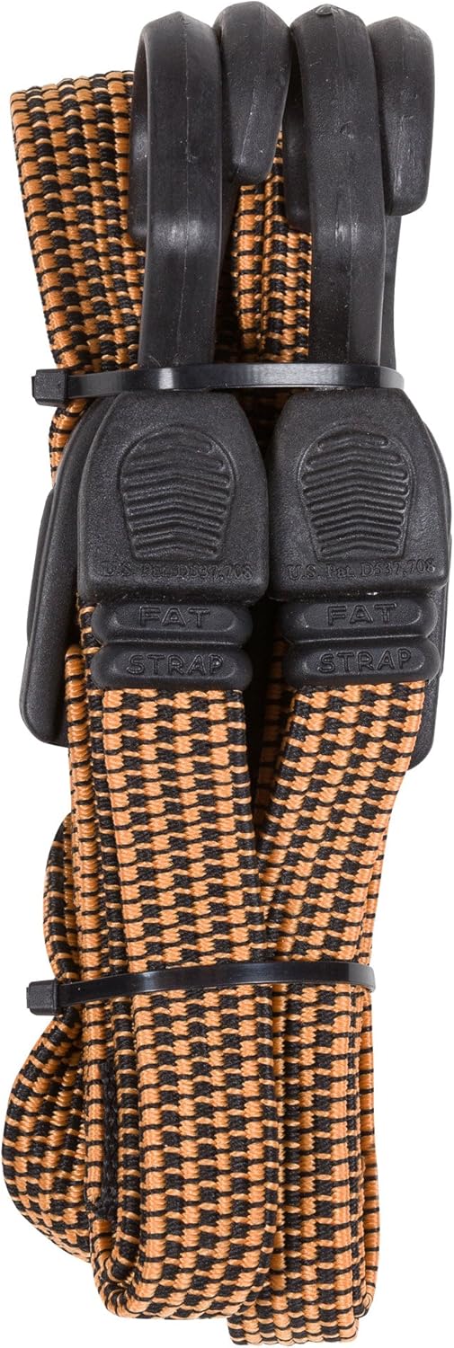 Reese Secure 9481300 Orange 10" - 48" Adjustable Fat Strap Bungee, 2 Pack: Automotive