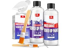 Touch Up Paint, 200ml White Multi-Surface Touch Up Paint Pen, Wall Paints Glossy & Matte White Cabinet Enamel Odorless, Water