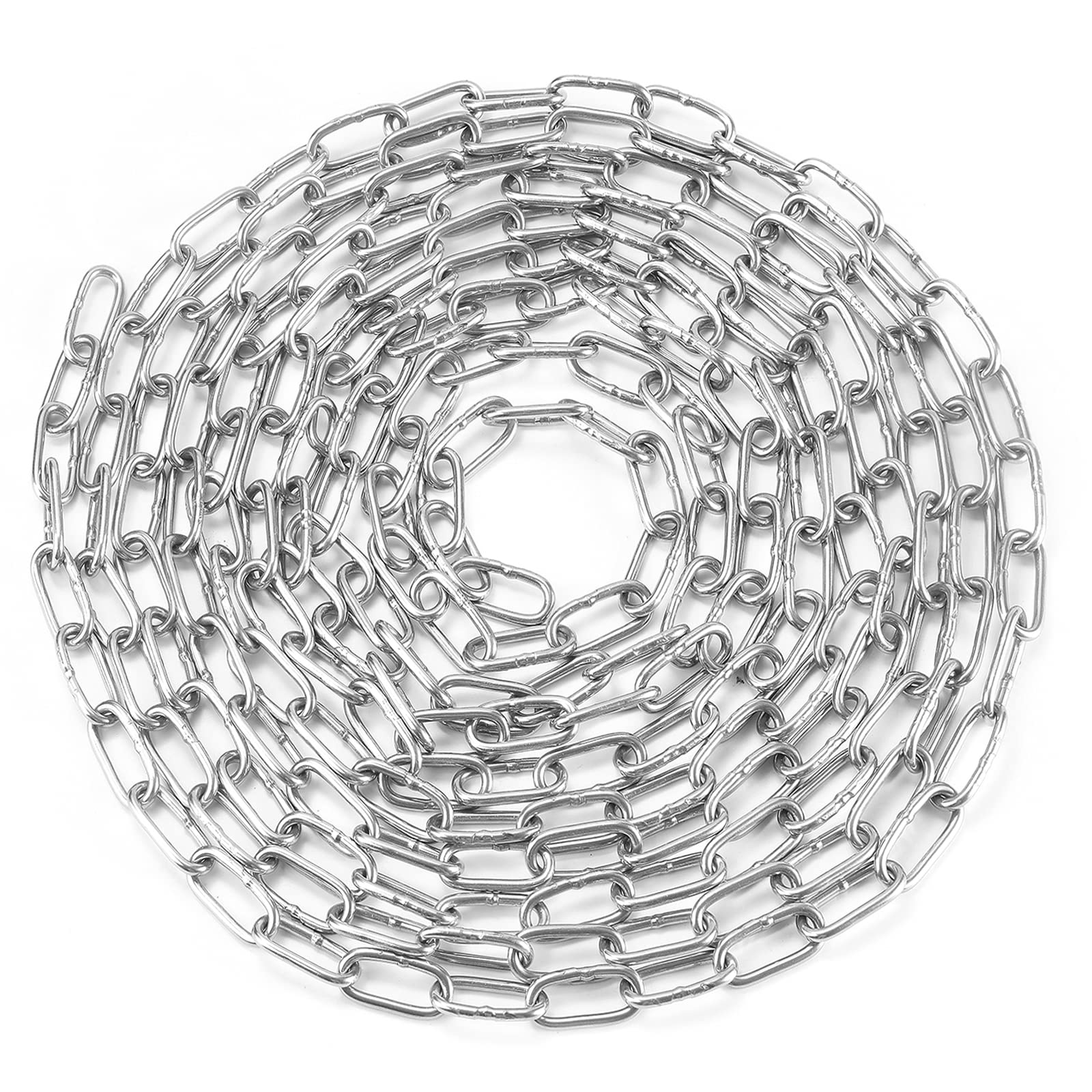 hannger DIY Strong Chain, 3MM 10 Metre Cut Length in Metal Chain, Stainless Steel Chains Corrosion & Rust Resistant Heavy Duty Steel Chain for Anti-Theft/Lift Chains/Pet Dog/Decorative/Guardrail