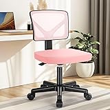 DUMOS Armless Desk Chairs with Wheels, Ergonomic