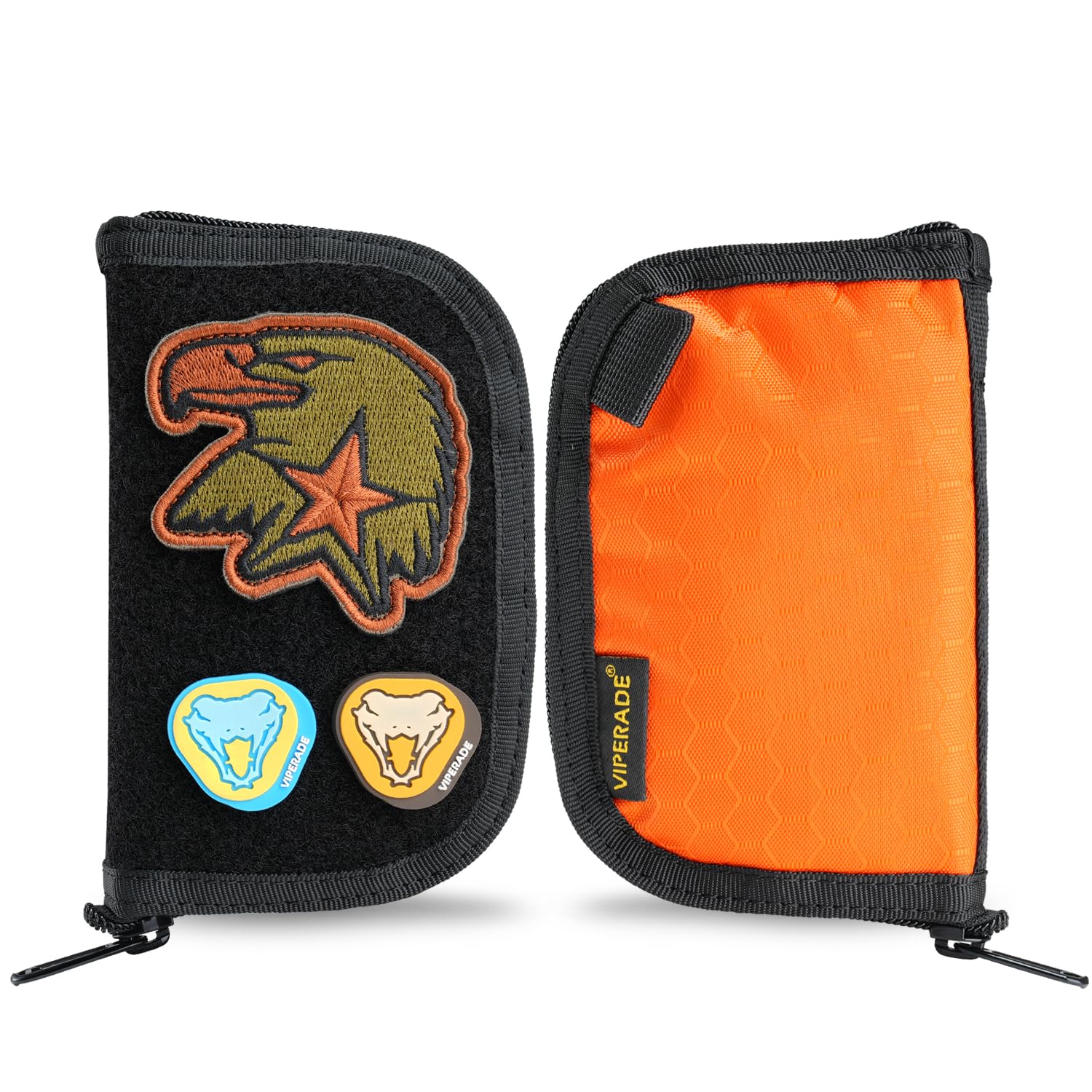 VIPERADE VE20 Small EDC Pouch, EDC Pocket Organiser for Men, Small Pocket Organiser for Multitools, Compact Nylon Tool Pouch with Patches Area -Orange
