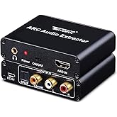 HDMI ARC Adapter, Tendak ARC Audio Extractor with Digital Optical TOSLINK SPDIF/Coaxial and Analog 3.5mm L/R Stereo Audio Con