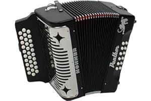 Hohner Panther Diatonic Accordion, Negro Key of FA w/Free Gig Bag