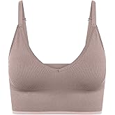 Harper Wilde Lounge Rib Triangle Bralette - Ultra-Soft & Lightweight Deep V Ribbed Bralette