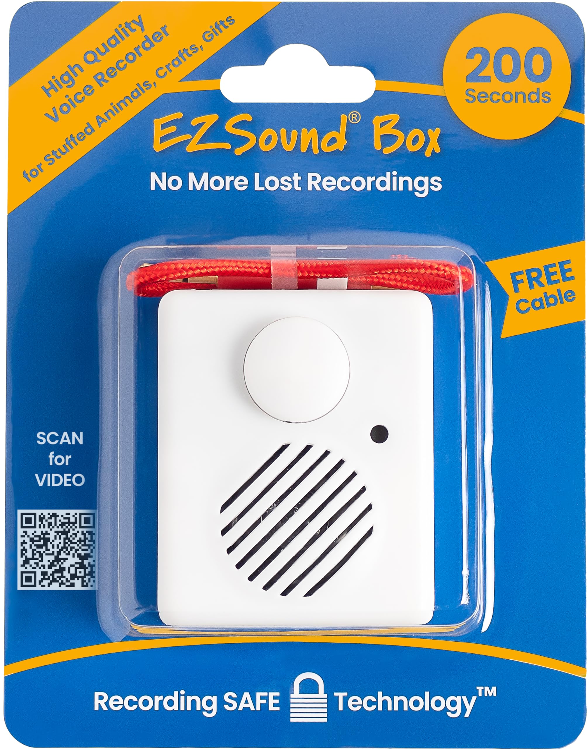 Recording Device 60-Second Voice Recorder For Teddy, White Column