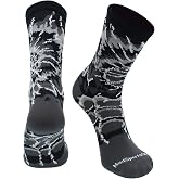 MadSportsStuff Crazy Tie Dye Crew Socks Basketball Volleyball Lacrosse Football for Girls or Boys