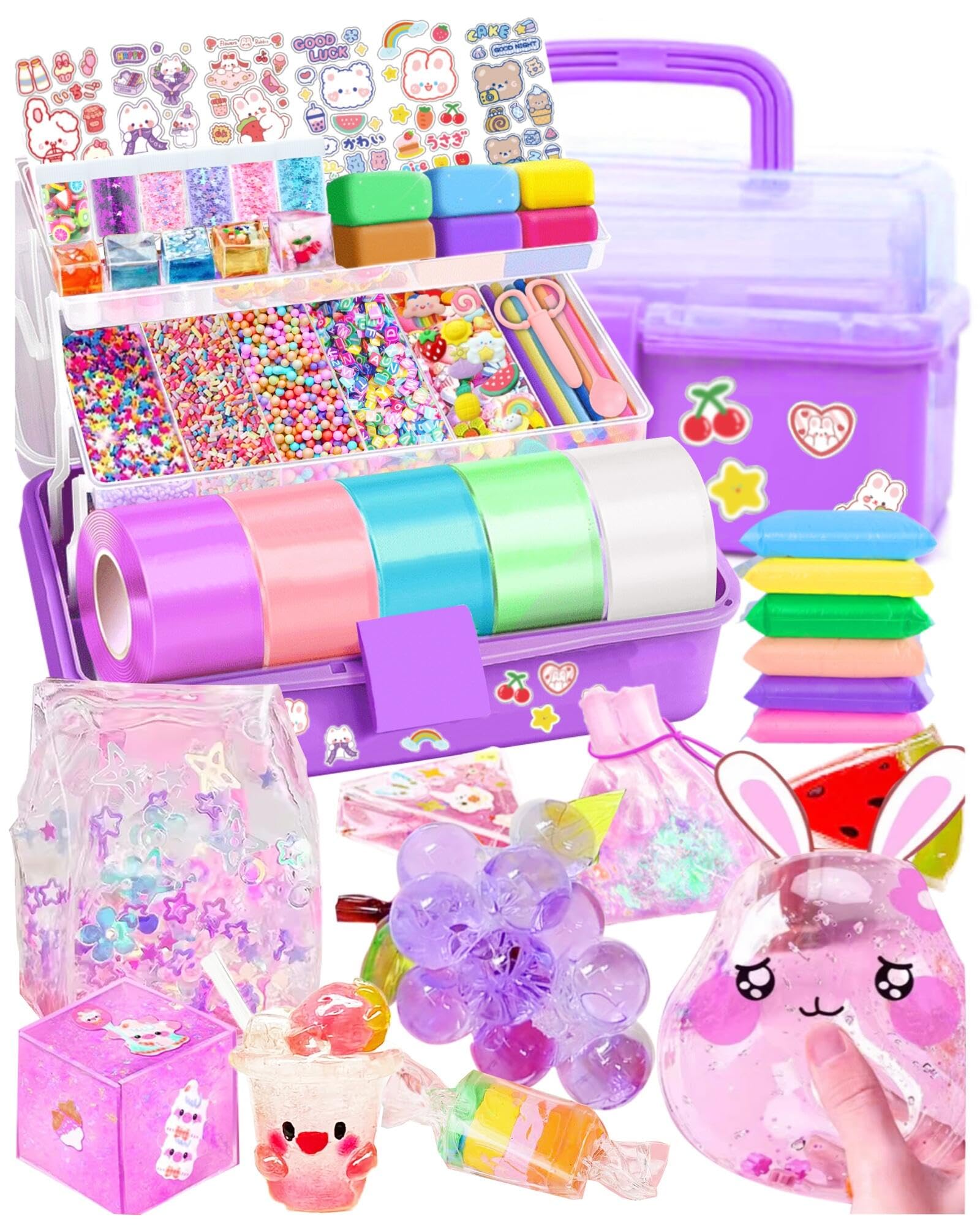 Nano Tape Bubble Kit for Kids, Nano Tape Squishy Maker Making Kit, Arts and Crafts Toys, Birthday Toys Gifts for 4 5 6 7 8 9 10 11 12 Year Old Girls Girl, Kids Toys for Girls 4-6 6-8 7-8 8-10 10-12