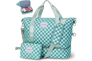 WOOMADA Weekender Bag for Women, Travel Duffel Bags with Shoe Compartment & Wet Pocket, Personal Item Bag for Airlines