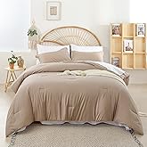 weigelia Twin Comforter Set 5 Pieces Taupe Bed in A Bag Soft Queen Bedding Set Lightweight Comforter Set for Women and Men(Comforters, Flat & Fitted Sheets, Pillowcases & Shams)