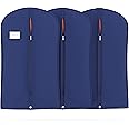 HANGERWORLD 40inch Garment Bag Suit Bags for Closet Storage Breathable Clothes Cover Dust Protector (3, Blue)