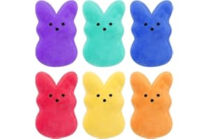 OVITTAC Easter Bunny Plush Toys Decorations Cute Animal Bunny Stuffed Doll Easter Basket Stuffers Gift for Girls Boys (6PCS)