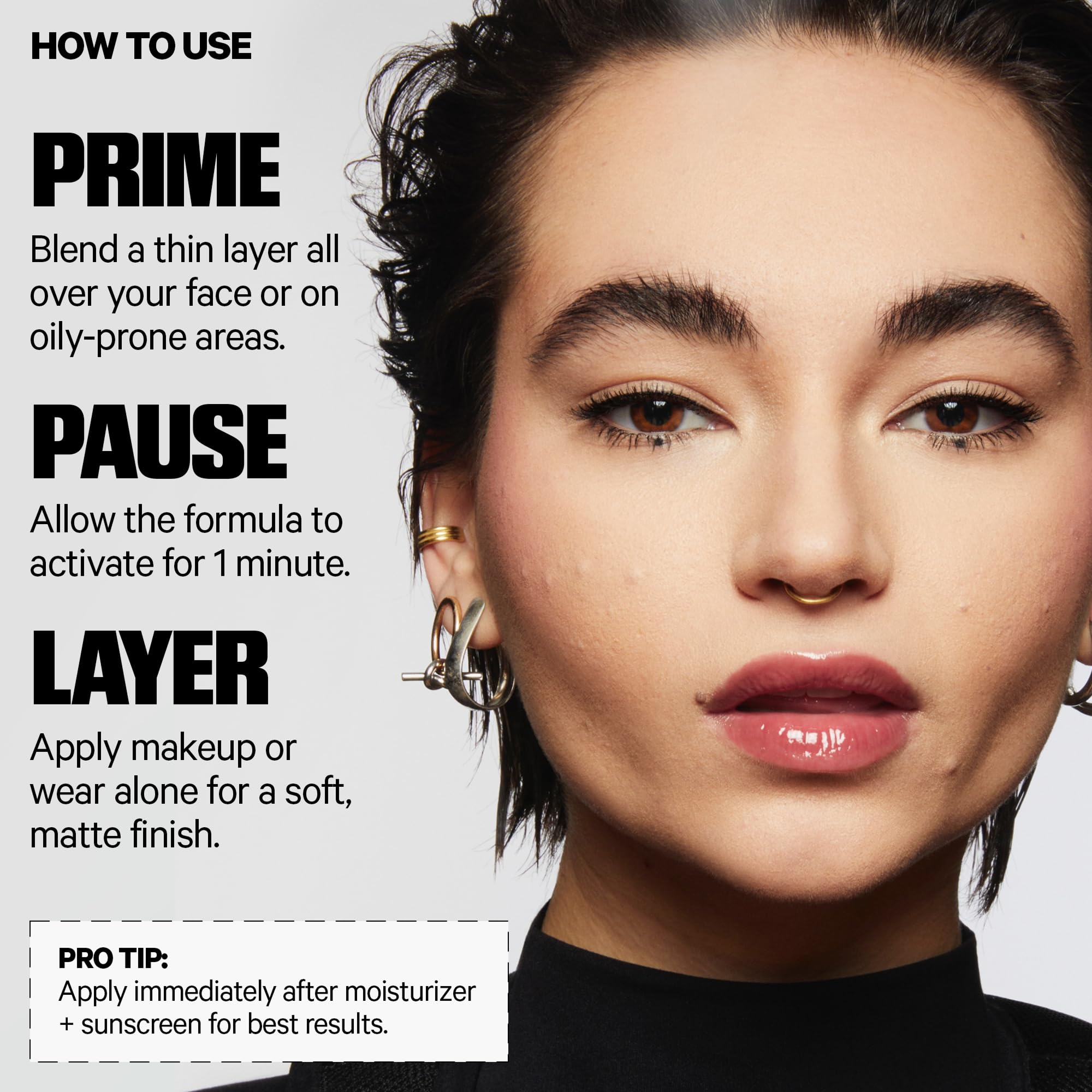 Milk Makeup Pore Eclipse Mattifying Primer – Blurs Pores, Controls Shine + Holds Makeup for Up to 12 Hours – Creates a Smooth, Even Base for a Soft, Long-Lasting Matte Finish