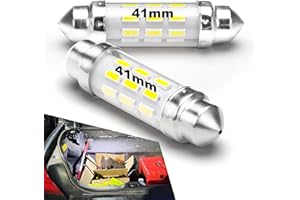 XYANMC DC12V-24V 212-2 Led Bulb, 6000k White 578 211-2 41mm 42mm 1.65in Festoon LED Dome Light Bulbs, 300LM Super Bright 578 LED Blub for Car Truck Interior Dome Map Door License Plate Courtesy Lights 2pack