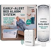 Lunderg Wireless Early Alert Bed Alarm System for Elderly &amp; Fall Prevention | Alerts Caregivers Before They Get Up. No Loud In-Room Alarm To Frighten Your Loved One. Great For Dementia Care. US Company.