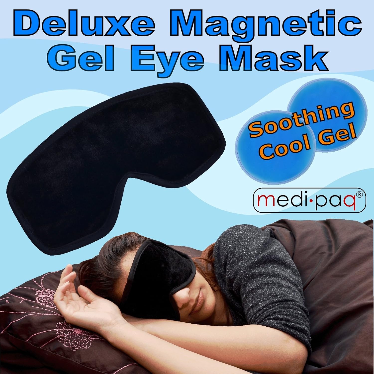 Medipaq® Deluxe Magnetic Gel Eye Mask, HOT or Cold, Reduce Swelling, Dark Circles, Wrinkles, Migraines Relief - Image 5