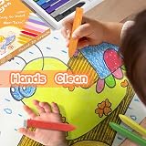 MASSRT Jumbo Crayons for Toddlers 18 Colors Mess Free Unbreakable view 5
