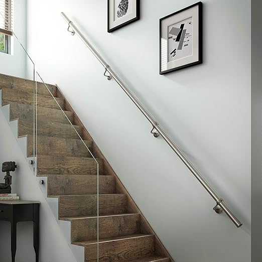 Stairs Staircase Handrail Banister Rail Support Kit 3 6m Satin