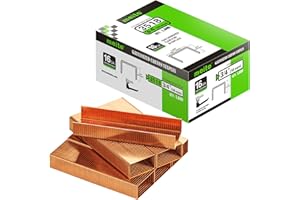 meite Carton Closing Staples 16 Gauge 1-3/8" Wide Crown 3/4" Leg Copper-Coated Carton Staples for Pneumatic or Manual Box Stapler Gun - Cardboard Closer Packaging (1,600PCS)