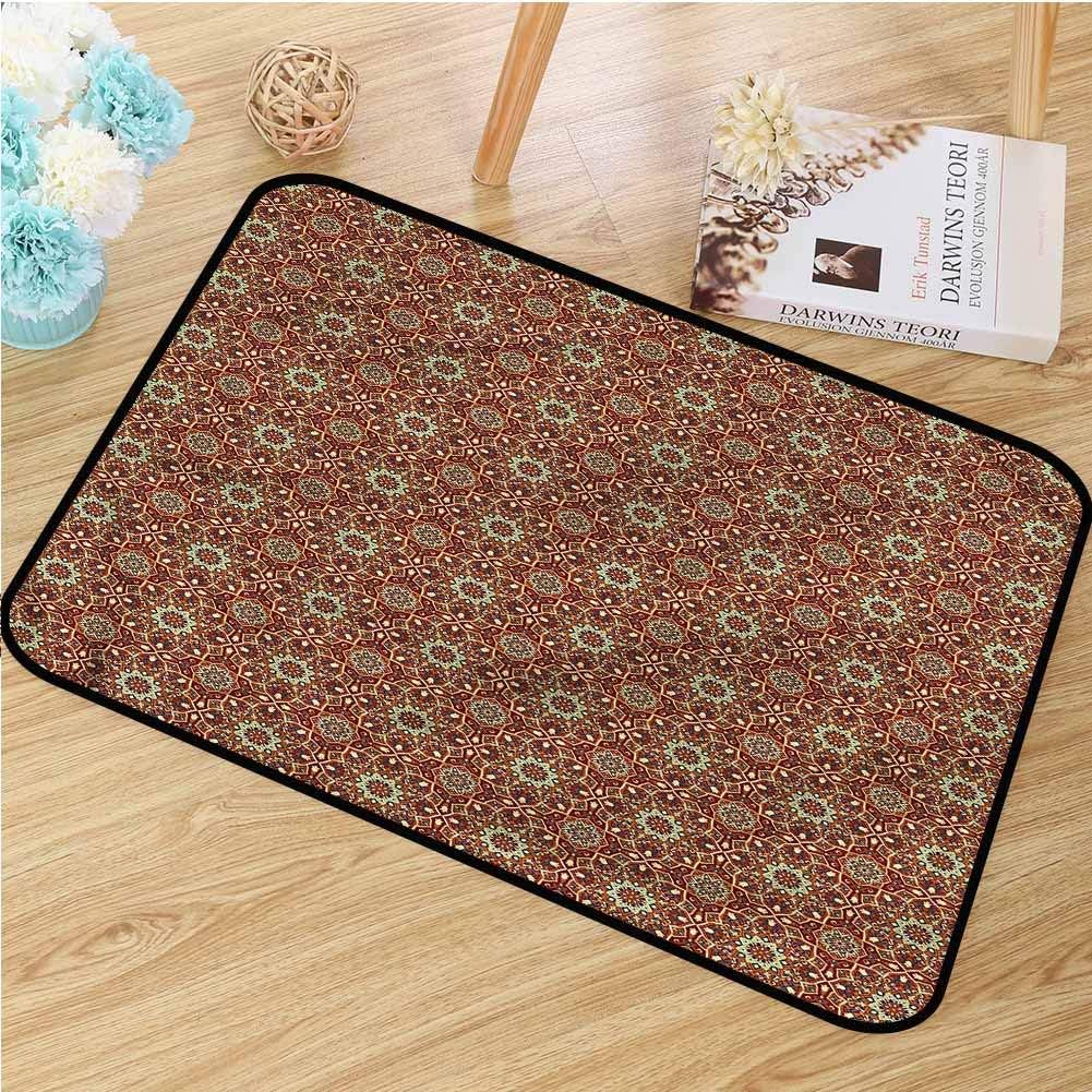 TBRfine Burgundy, Doormat, Colorful Oriental Ornament