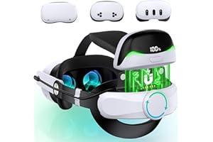 DXKK Head Straps for Meta Quest 3/Quest 3s/Quest 2 with Magnetic Battery- Balanced & Extend 3H Time, Adjustment Dials Enhanced Comfort VR Gaming Consoles