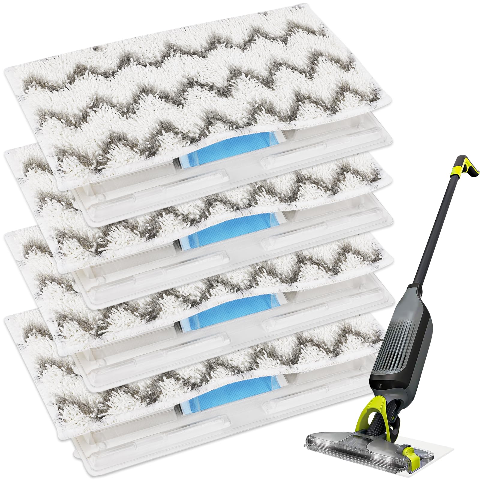 Photo 1 of Reusable Replacement Pads Fit Shark Vac Mop VM252 VM251 VM250 VM200 VM190 VC205 QM250, Reusable Wet and Dry Mop Pads, Vacuum Mopping Pad Refills for Hard Floor Cleaning?4?