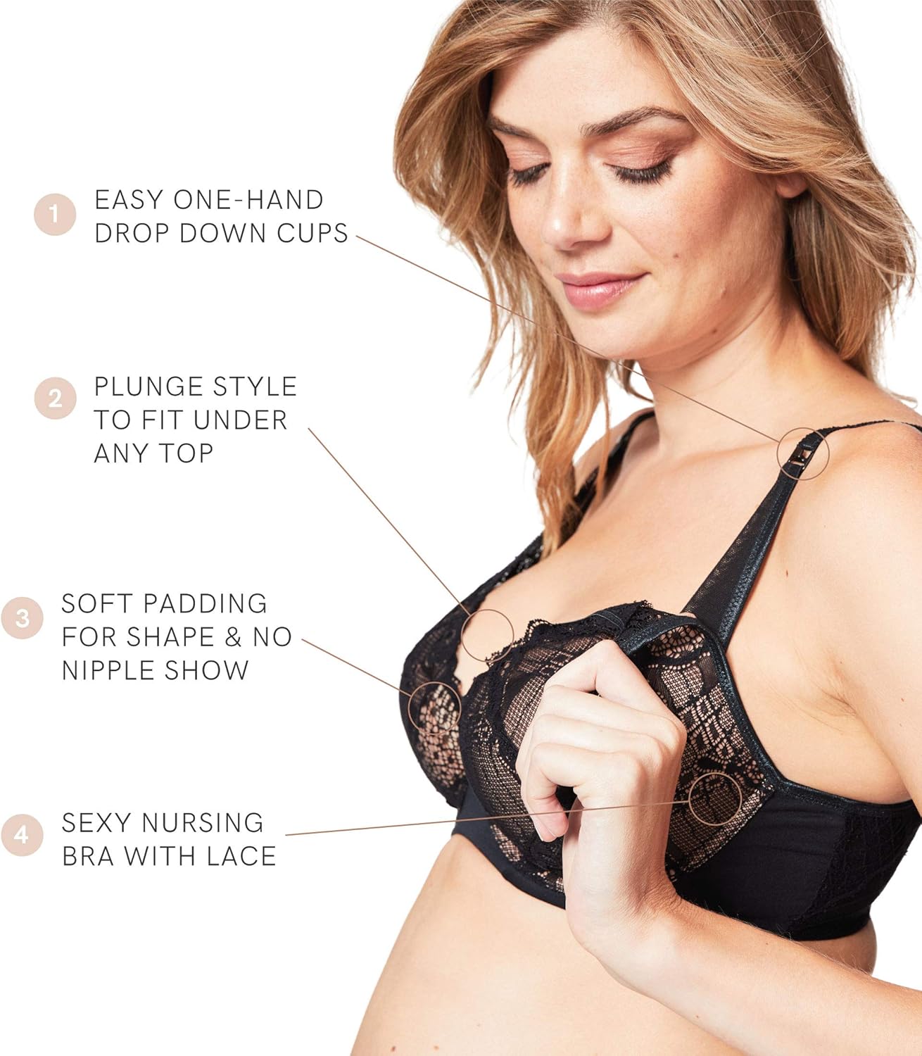 Cake Maternity Truffles Nursing Lace Bra for Breastfeeding, Sexy Maternity Bra: Clothing