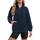 YUCOLEN Fleece Pullover Women Long Sleeve Fuzzy Half Zip Sweatshirt with Pockets Warm Winter Spring Jacket 2026 Trendy