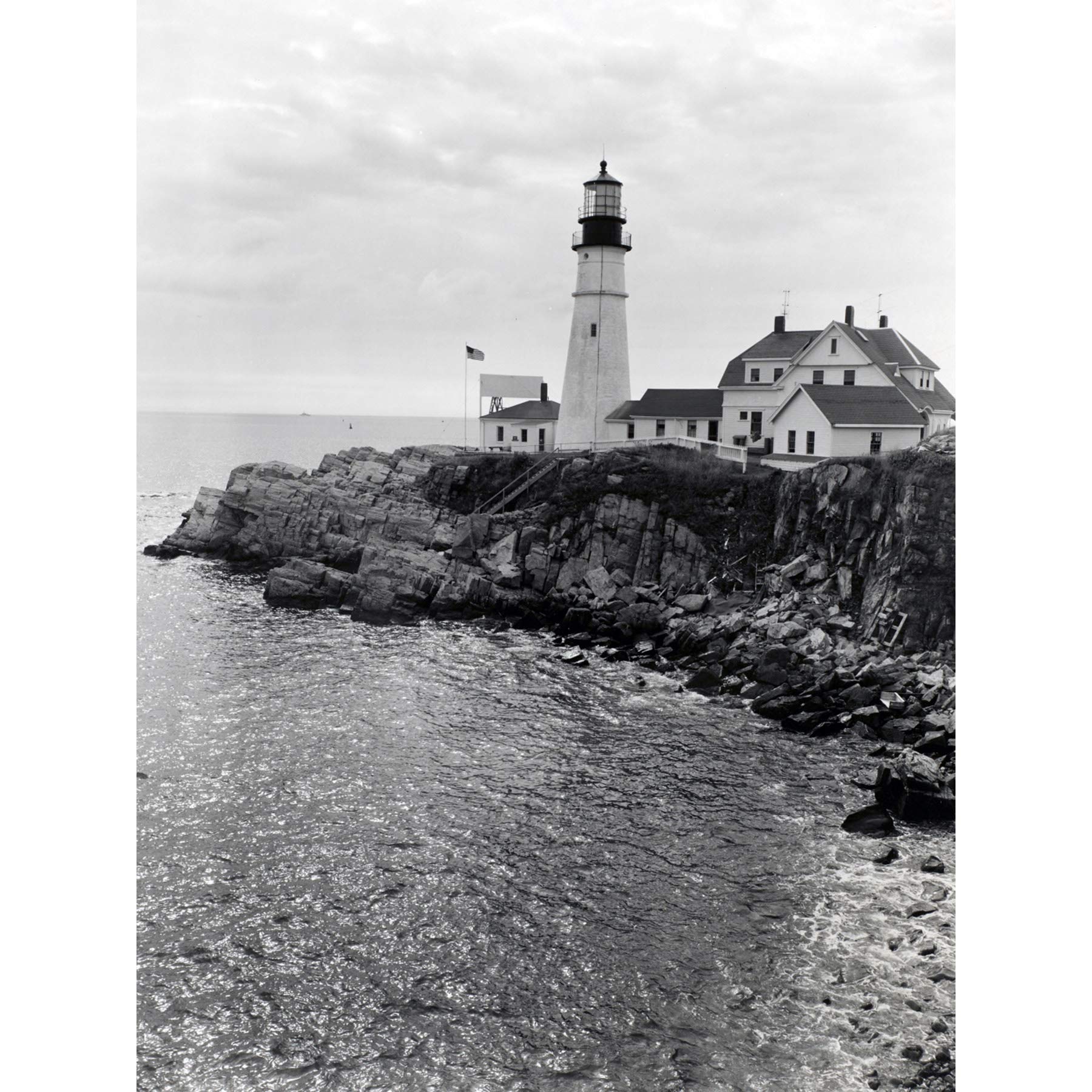 Artery8 Berenice Abbott Lighthouse Maine Sea Coast Photo Large Wall Art Poster Print Thick Paper 18X24 Inch